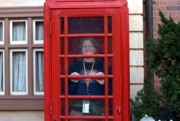 Phone booth outside Rose and Crown