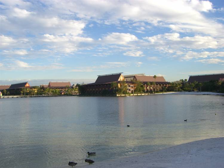 Polynesian from Grand Floridian walkway