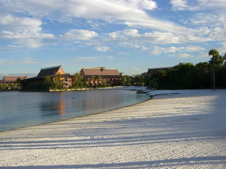 Polynesian from Grand Floridian walkway