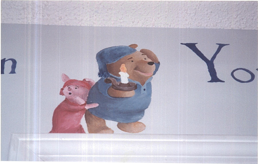 Pooh and piglet in night clothes