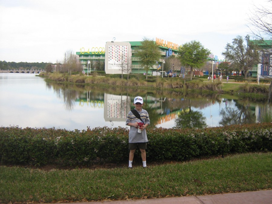 Pop Century 70s Building in the background