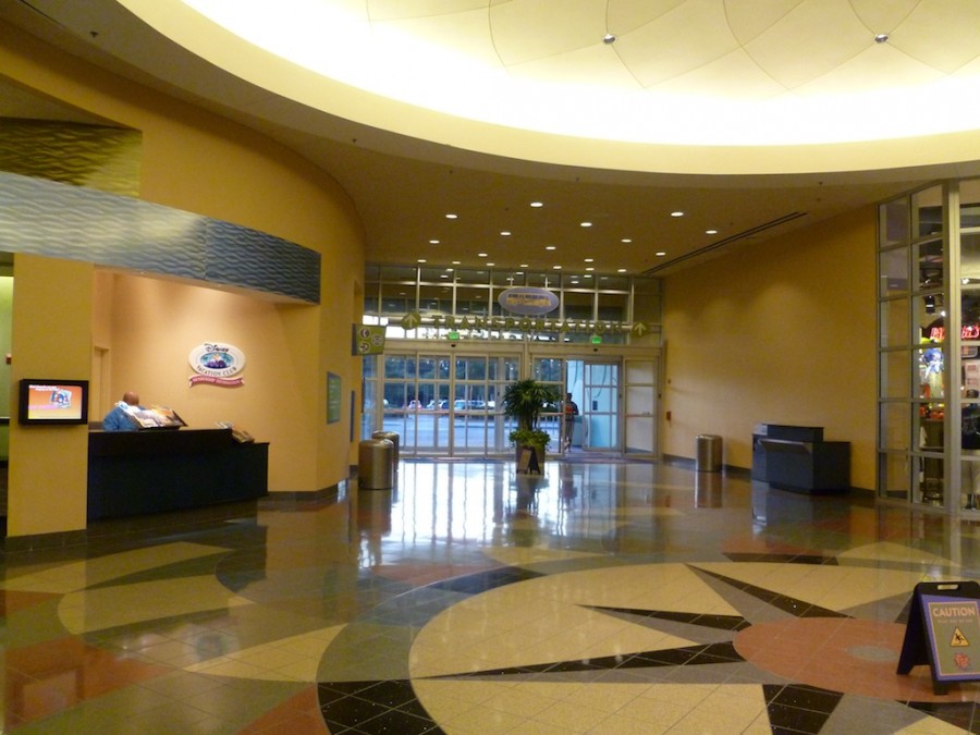 Pop Century DVC desk and exit to transportation