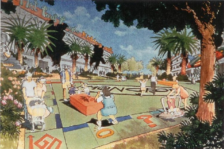 Pop Century Resort 1930's Courtyard Concept Art