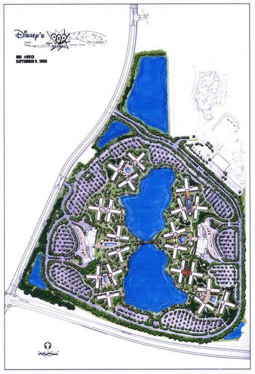 Pop Century Resort Site Map 1999