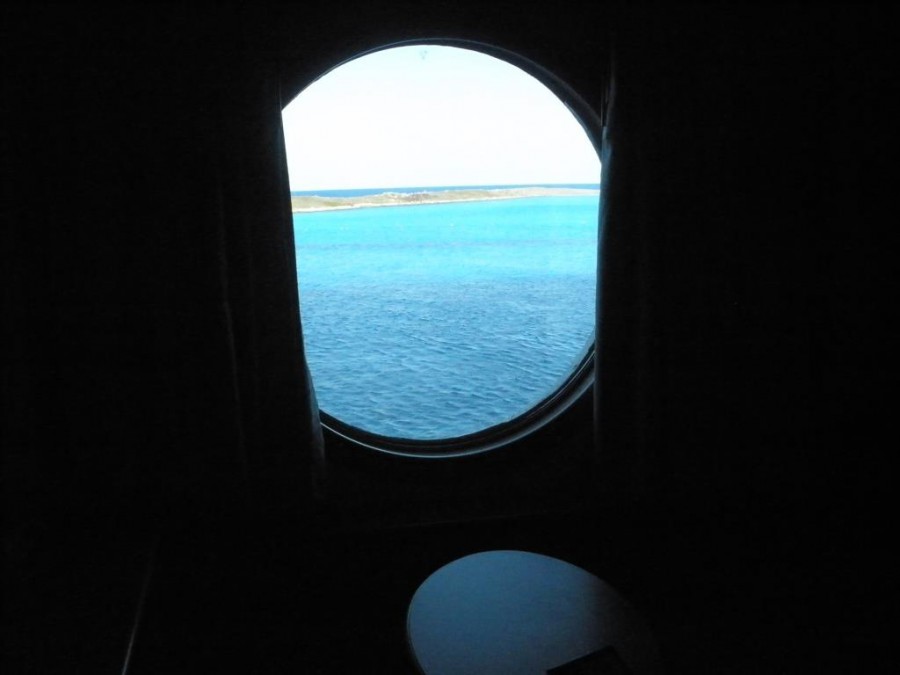 Portholes - looking out - Castaway Cay