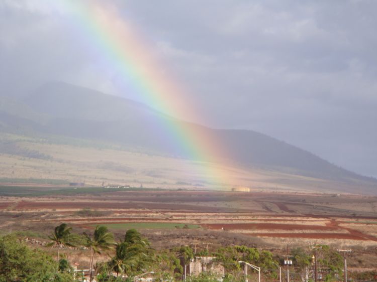 rainbow from the balcony