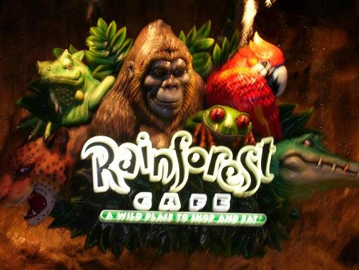 rainforest cafe sign