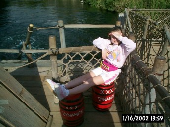 Relaxing on the docks by the Rivers of America