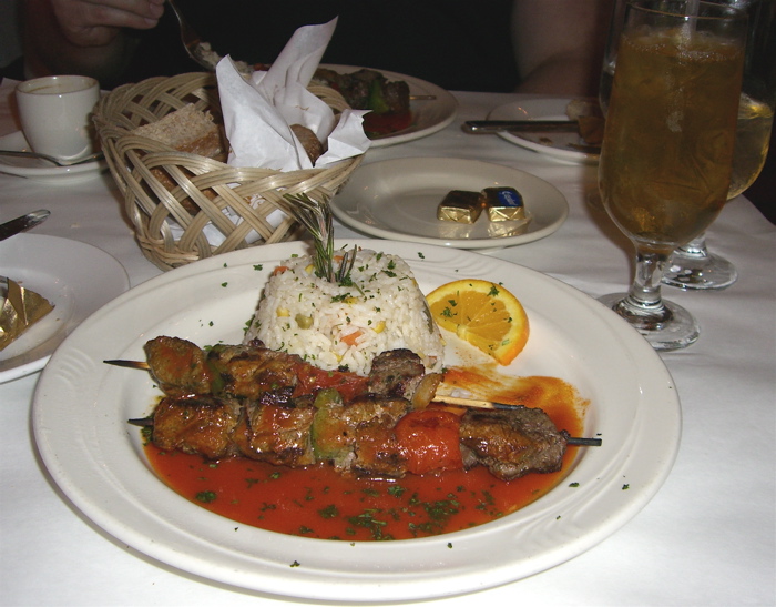 Restaurant Marrakesh - Shish Kabob and Iced Mint Tea!