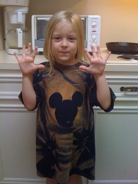 Reverse tie dye Mickey tshirt 2