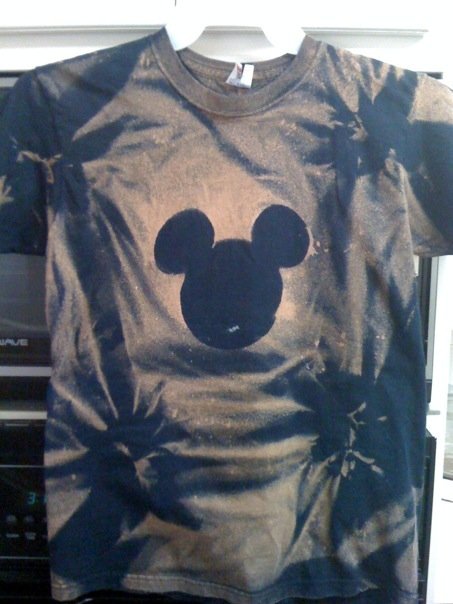 Reverse tie dye Mickey tshirt