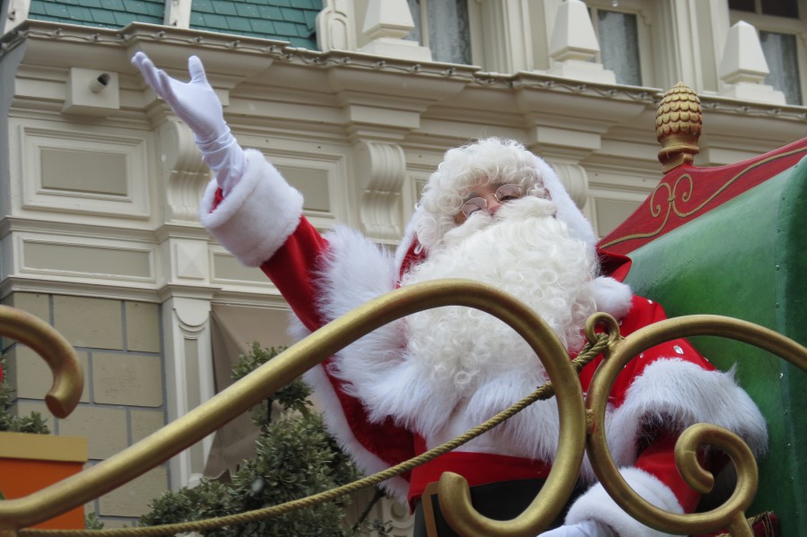 Santa on sleigh