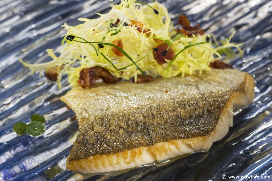 Seared Trout with Frisee, Bacon