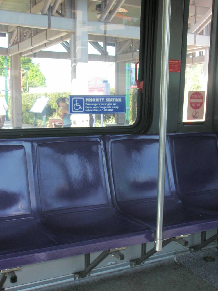 seat on newer WDW bus