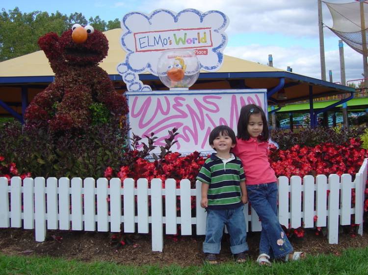Sesame Place - Landscaping (Elmo Topiary)