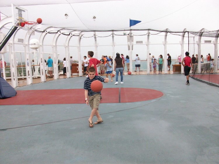 Shooting Hoops as we arrive at Key West