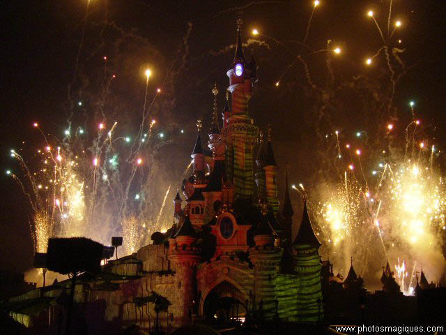 Sleeping Beauty Castle and fireworks