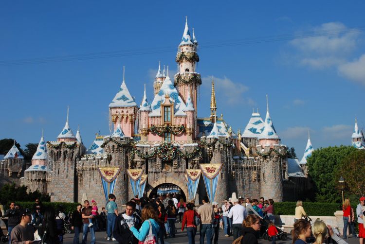 Sleeping Beauty Castle Christmas Daytime