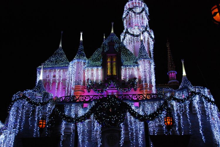 Sleeping Beauty Castle Christmas Night 2