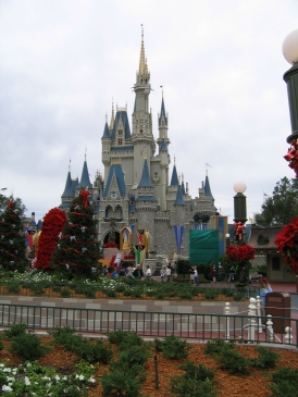Sleeping Beauty's Castle at Christmas