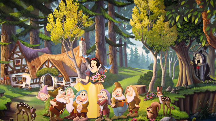 Snow White backdrop art