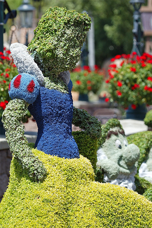 Snow White topiary