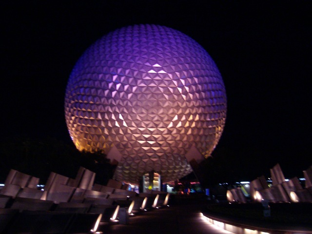 Spaceship Earth at Night