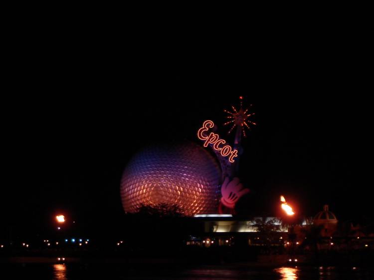 Spaceship Earth at night