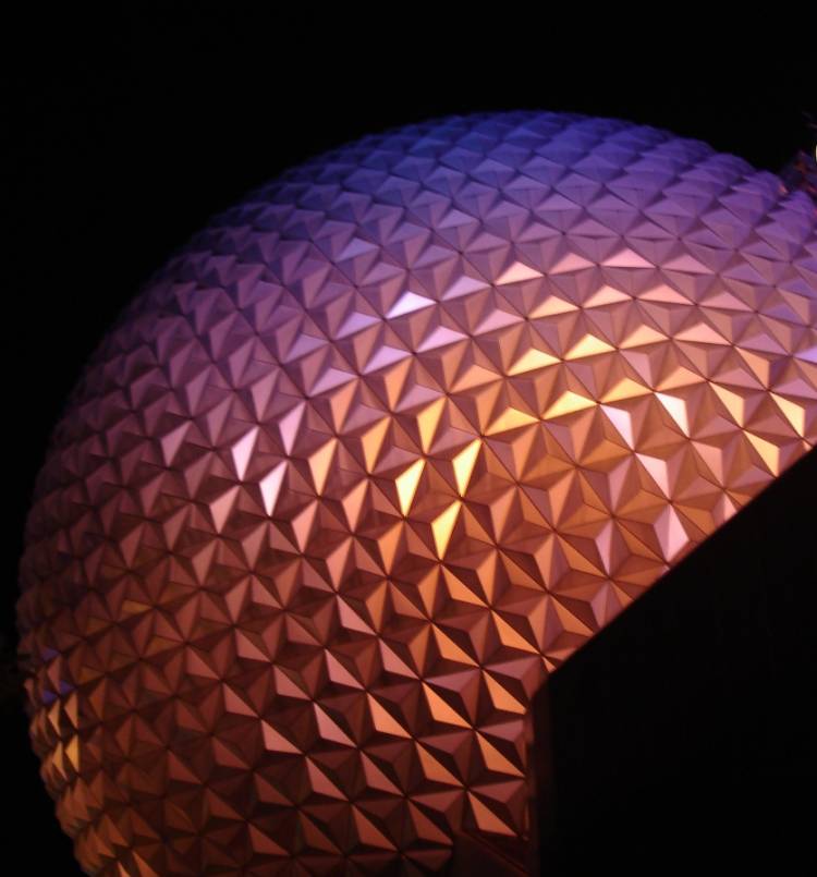 Spaceship Earth at night