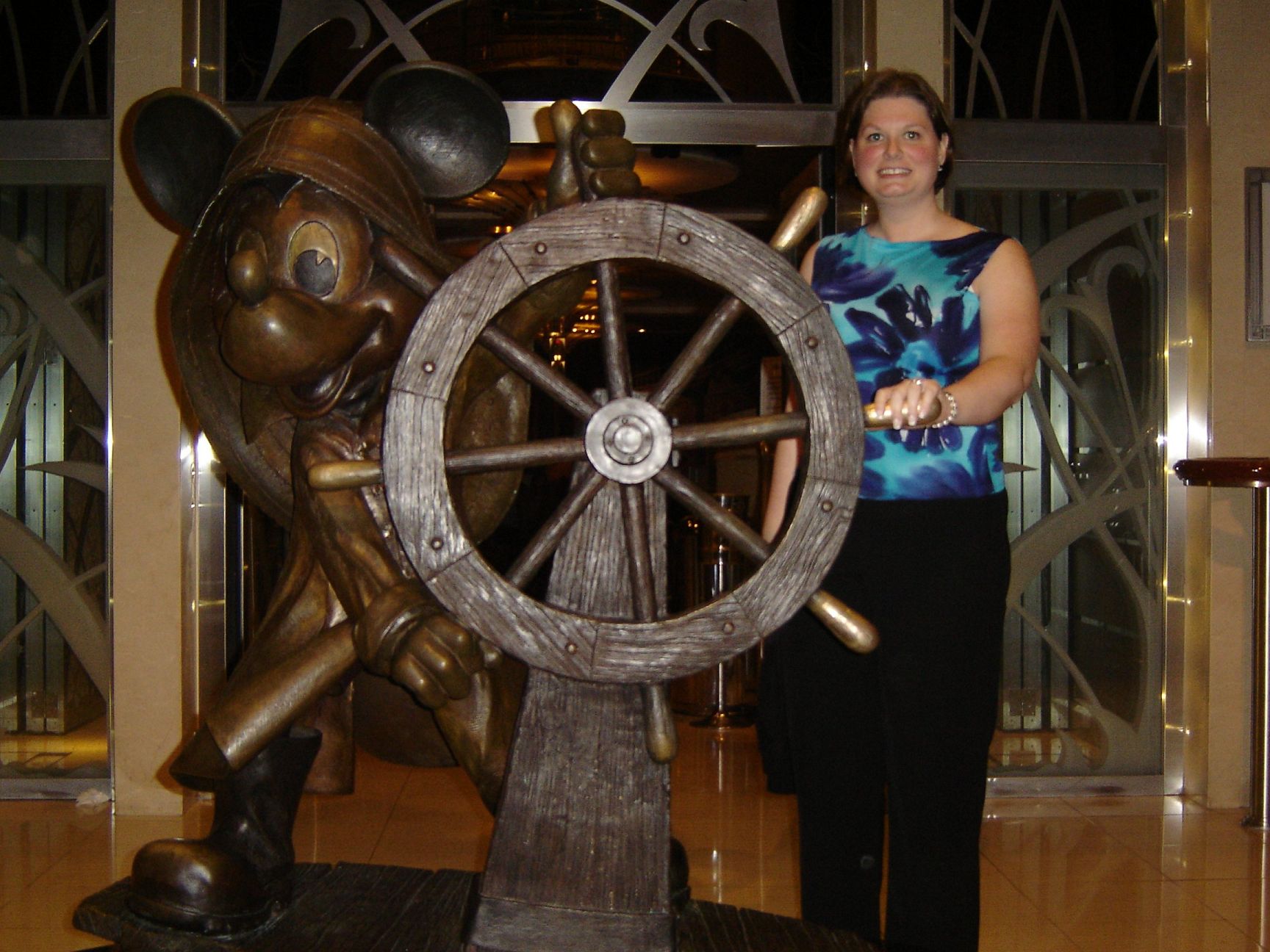 Steamboat Willie Statue in Atrium