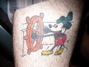 Steamboat Willie tattoo