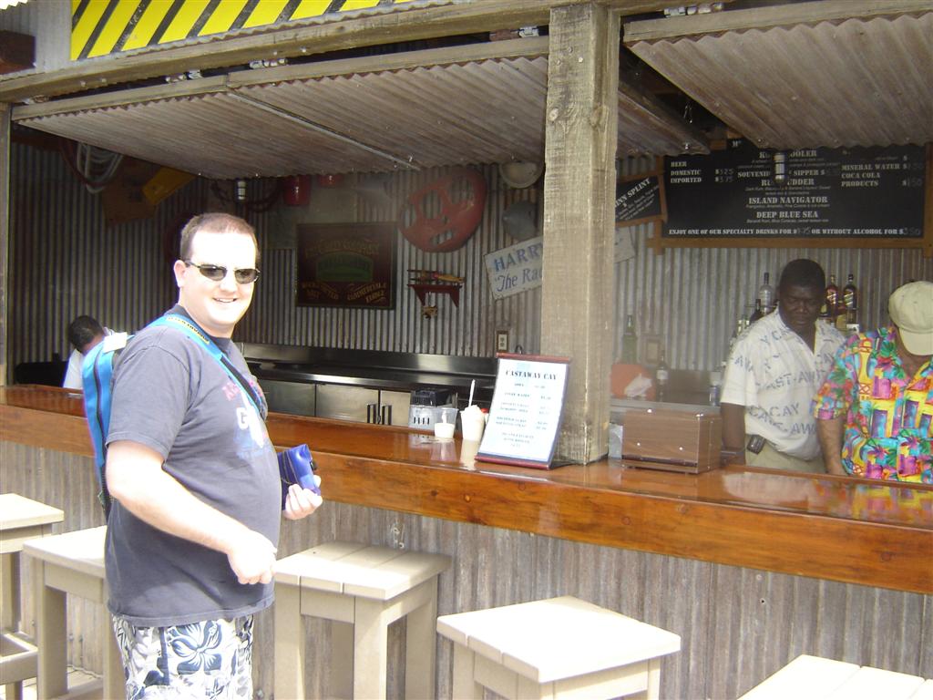 Steve getting his Conch Kooler