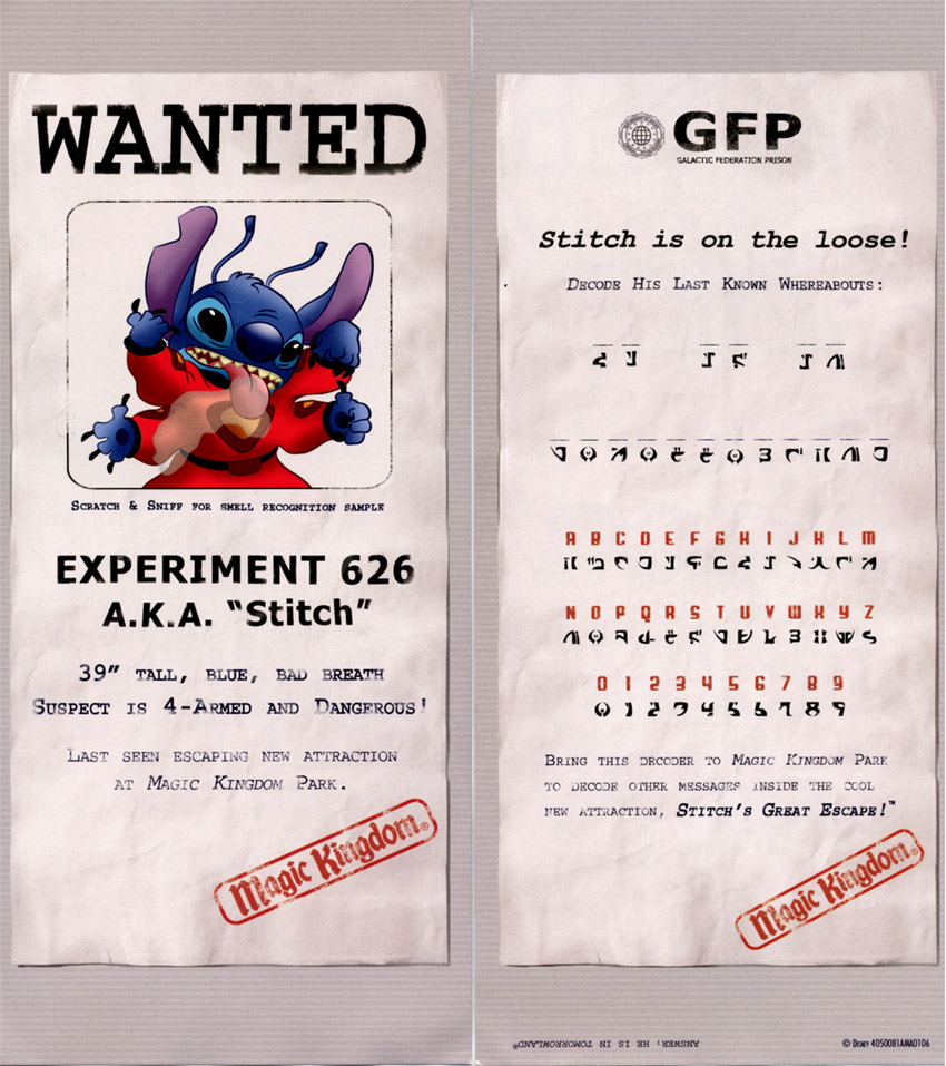 Stitch's alphabet