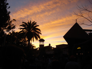 sunset in adventureland