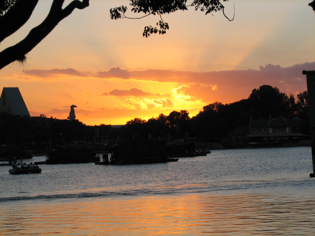 Sunset in World Showcase
