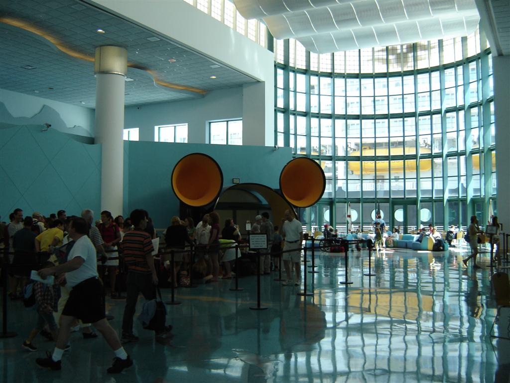 Terminal building ("Ears" the way to the ship)