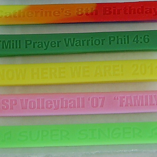 text on bracelet