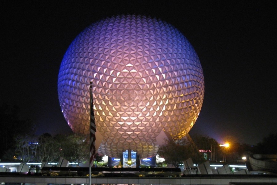 The Big Ball from the Monorail Station