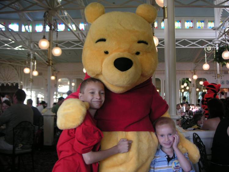 The boys and Pooh