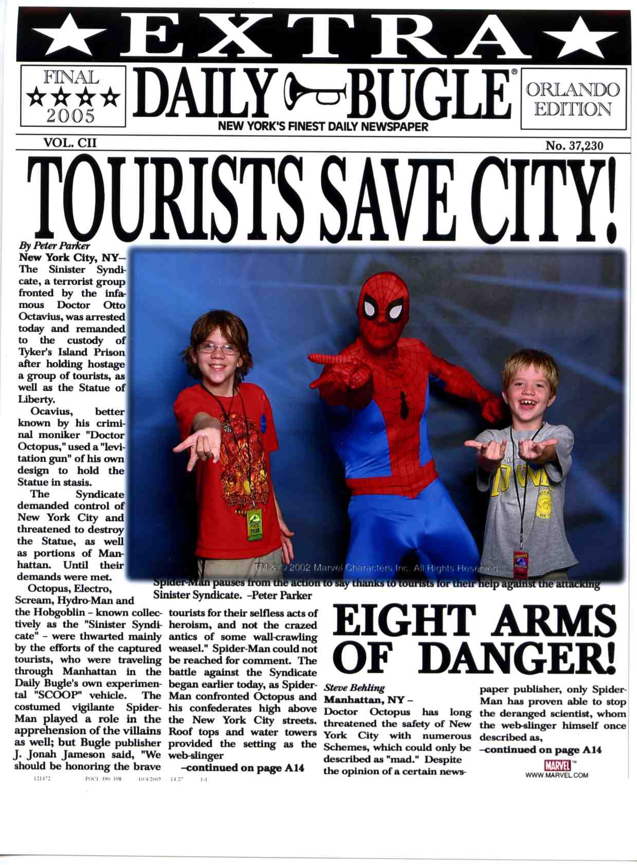 The boys and Spidey