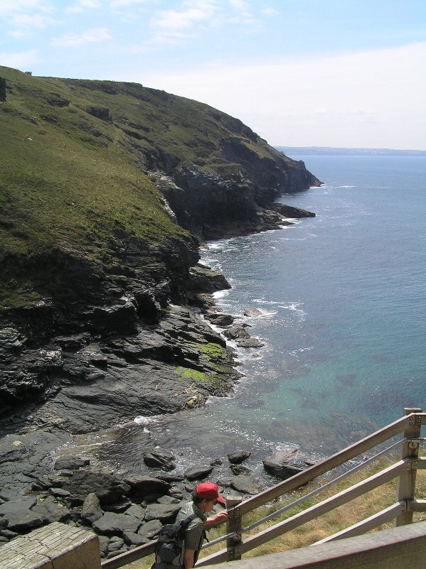 The climb to Tintagel Castle