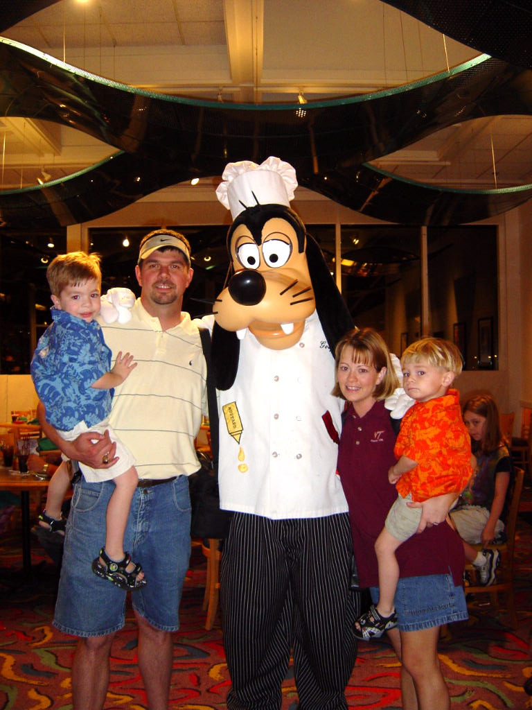 The gang and Goofy