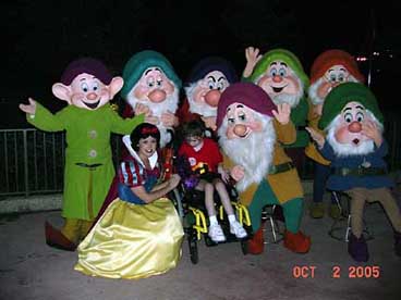 Tiff with Snow White and the Seven Dwarves