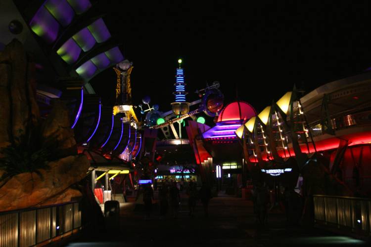 Tomorrow Land at night