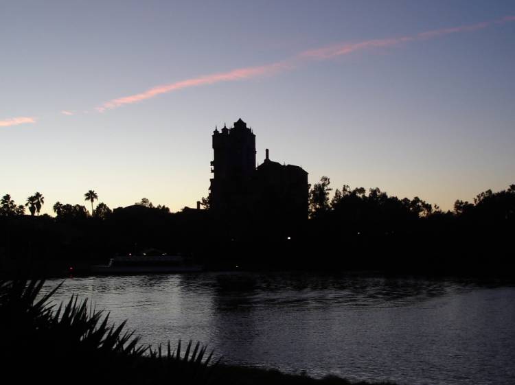 Tower of Terror at dusk