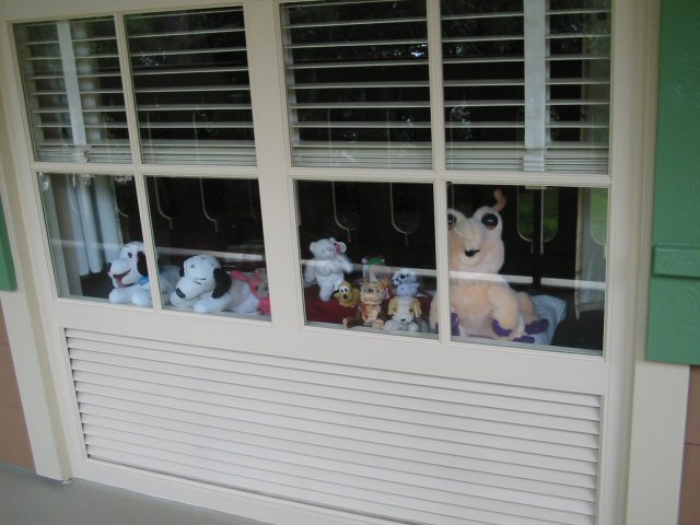 Toys in window at POR