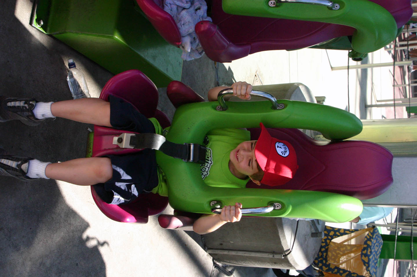 trying out the Hulk seat