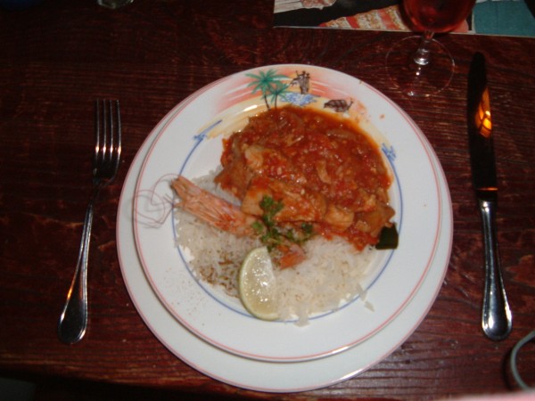 Tuna and swordfish fricassee