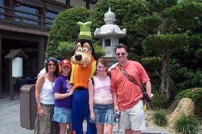 Us with Goofy in Japan