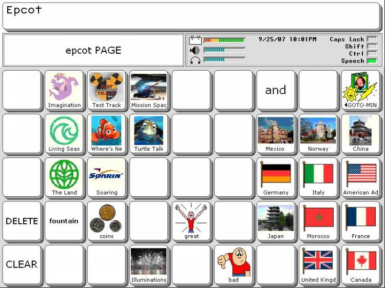 Vantage Epcot page
